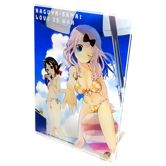 Kaguya Shinomiya and Chika Fujiwara Acrylic Plate 2 Kaguya-sama Love is War Aka Akasaka World Exhibition Goods [USED]