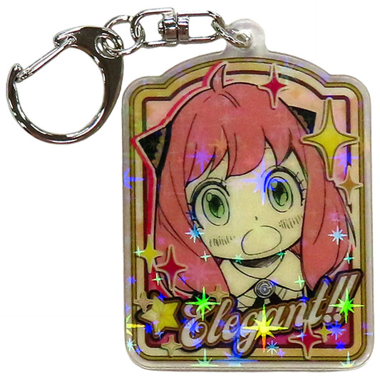 Anya Forger Look Up Scornful Eyes SPY x FAMILY Elegant!! or not Elegant Acrylic Keychain Collection Spy Family Exhibition Limited [USED]