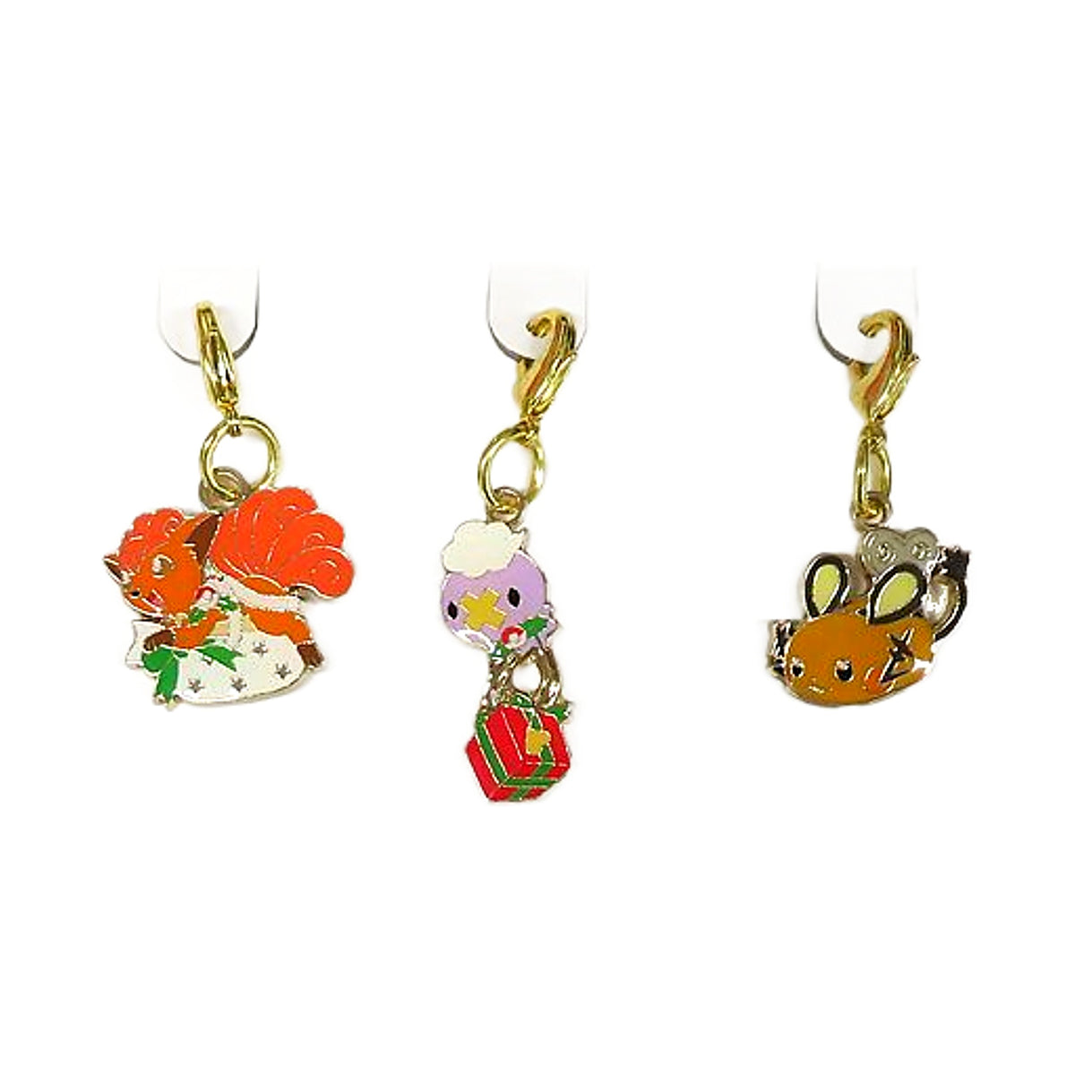 Vulpix Drifloon Dedenne Pokemon Metal Charm Set Collection Christmas 2016 Charm [USED]