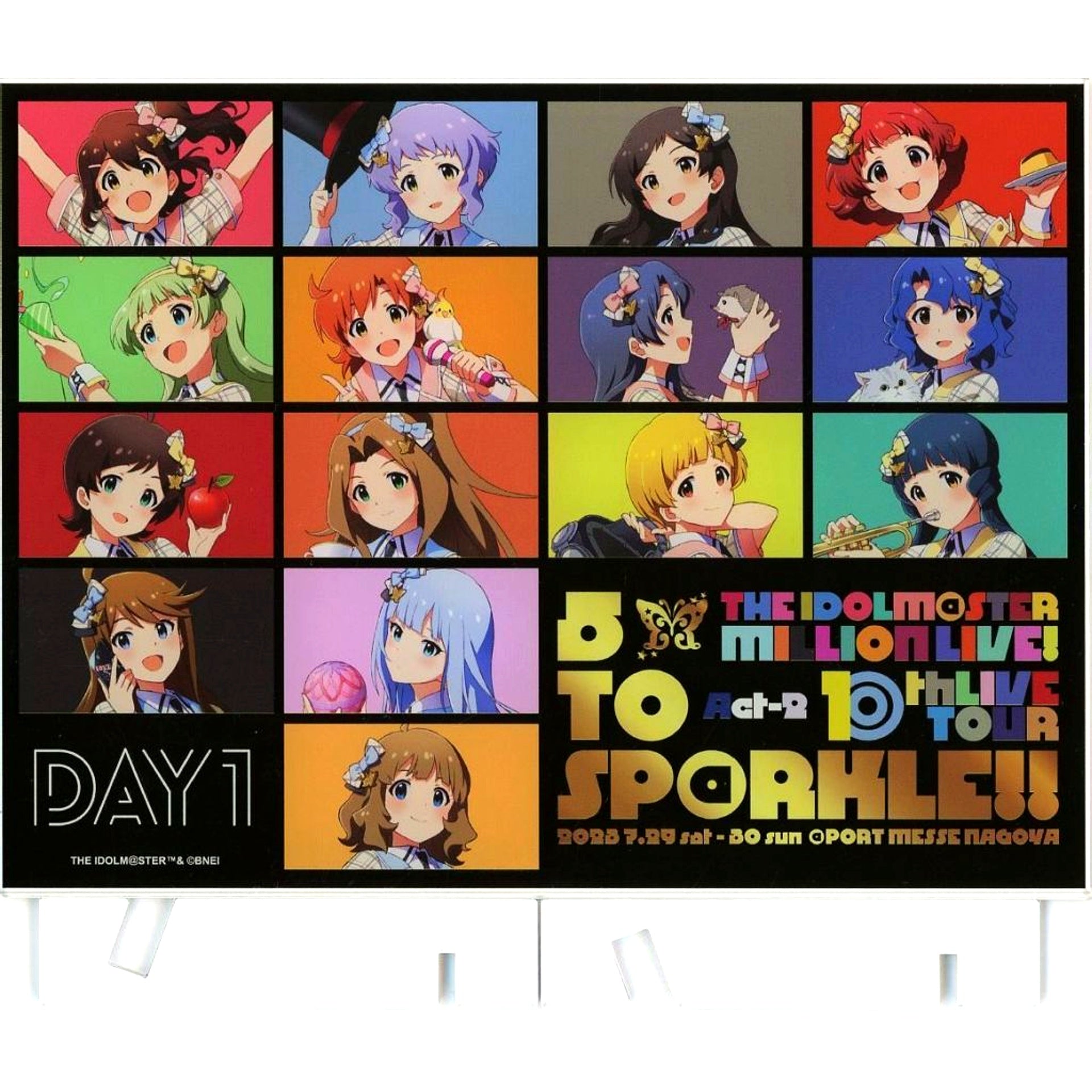 Group THE IDOLM@STER MILLION LIVE! DAY1 Commemoration Official Acrylic Panel 10thLIVE TOUR Act-2 [USED]