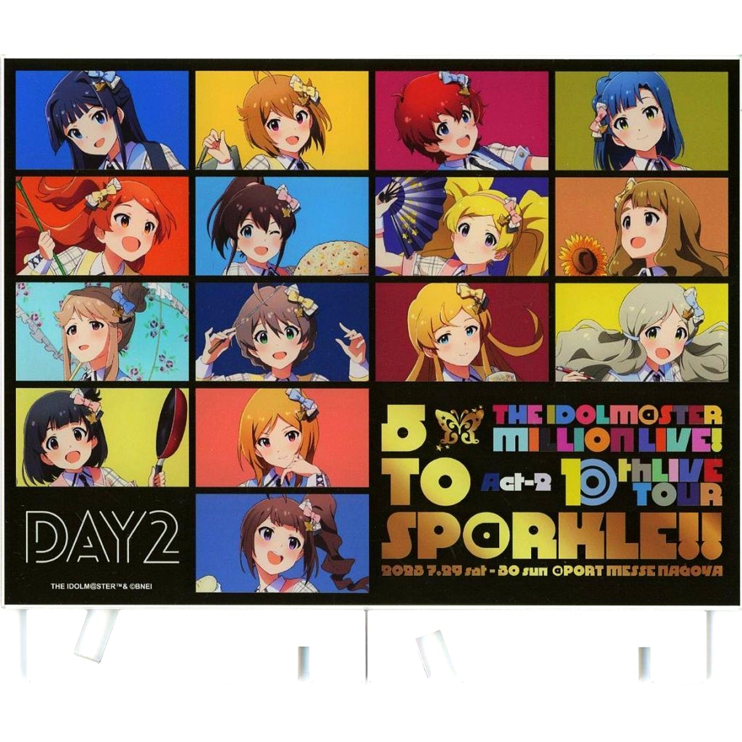 Group THE IDOLM@STER MILLION LIVE! DAY2 Commemoration Official Acrylic Panel 10thLIVE TOUR Act-2 [USED]