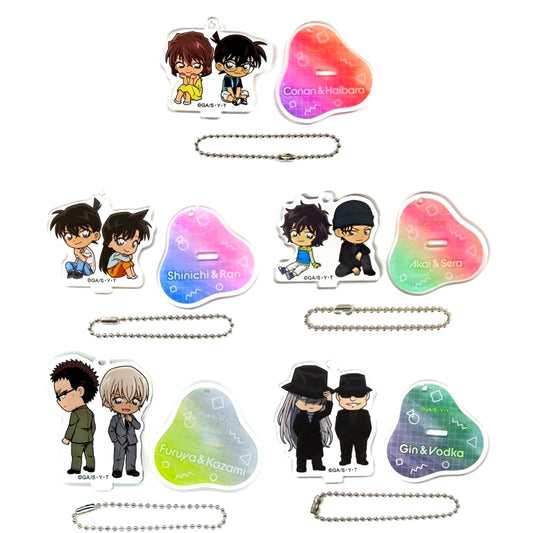 Set of 5 Detective Conan Acrylic Keychain Collection with Stand [USED]