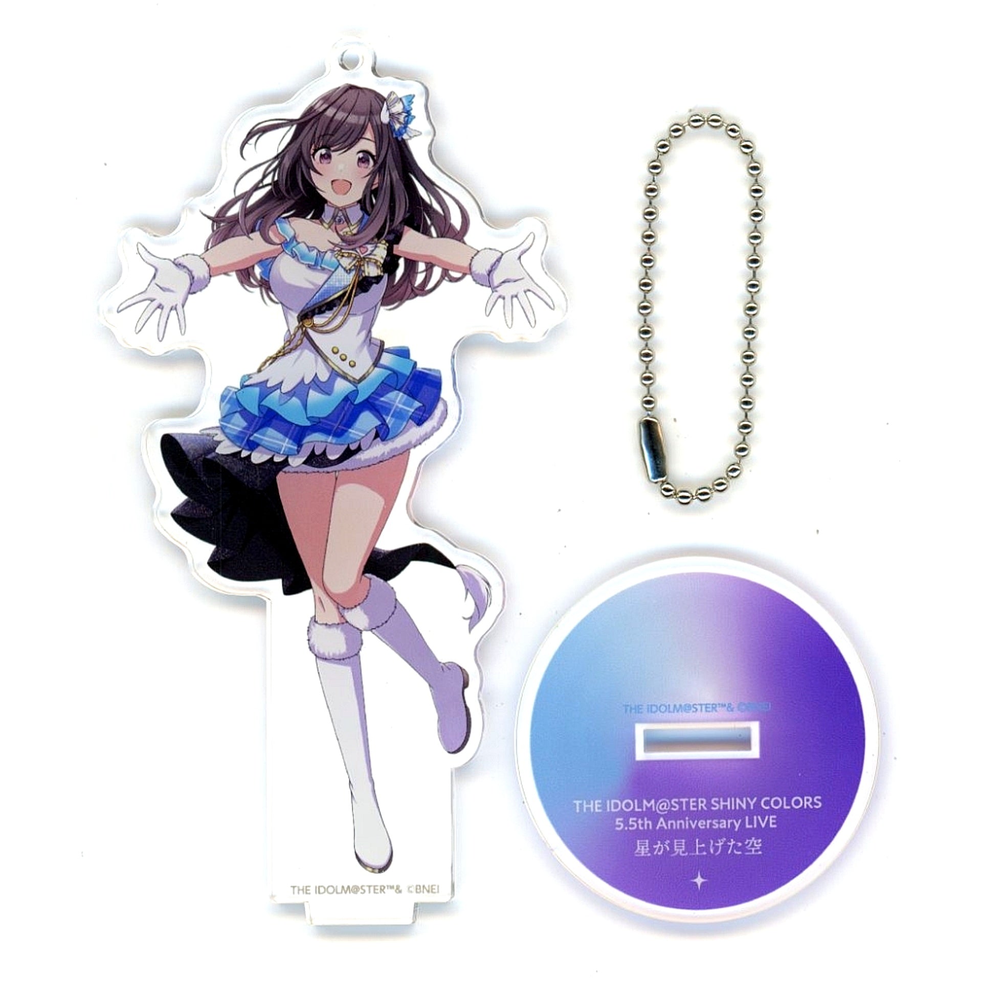 Kogane Tsukioka The Idolmaster Shiny Colors Official Acrylic Stand Keychain Hoshi ga Miageta Sora Ver. [USED]