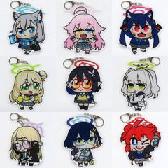 Blue Archive Shiroko Sunaokami & Others All 9 Types Set Glitter Acrylic Keychain 2.5th Anniversary Pop-Up Store in Akiba CO Gallery Exclusive Keychains [USED]