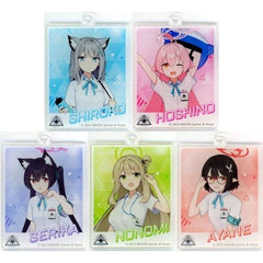 Blue Archive Shiroko Sunaokami & Others All 5 Types Set Newly-Drawn Acrylic Key Ring 2.5th Anniversary Pop-Up Store in Akiba CO Gallery Exclusive Keychains [USED]