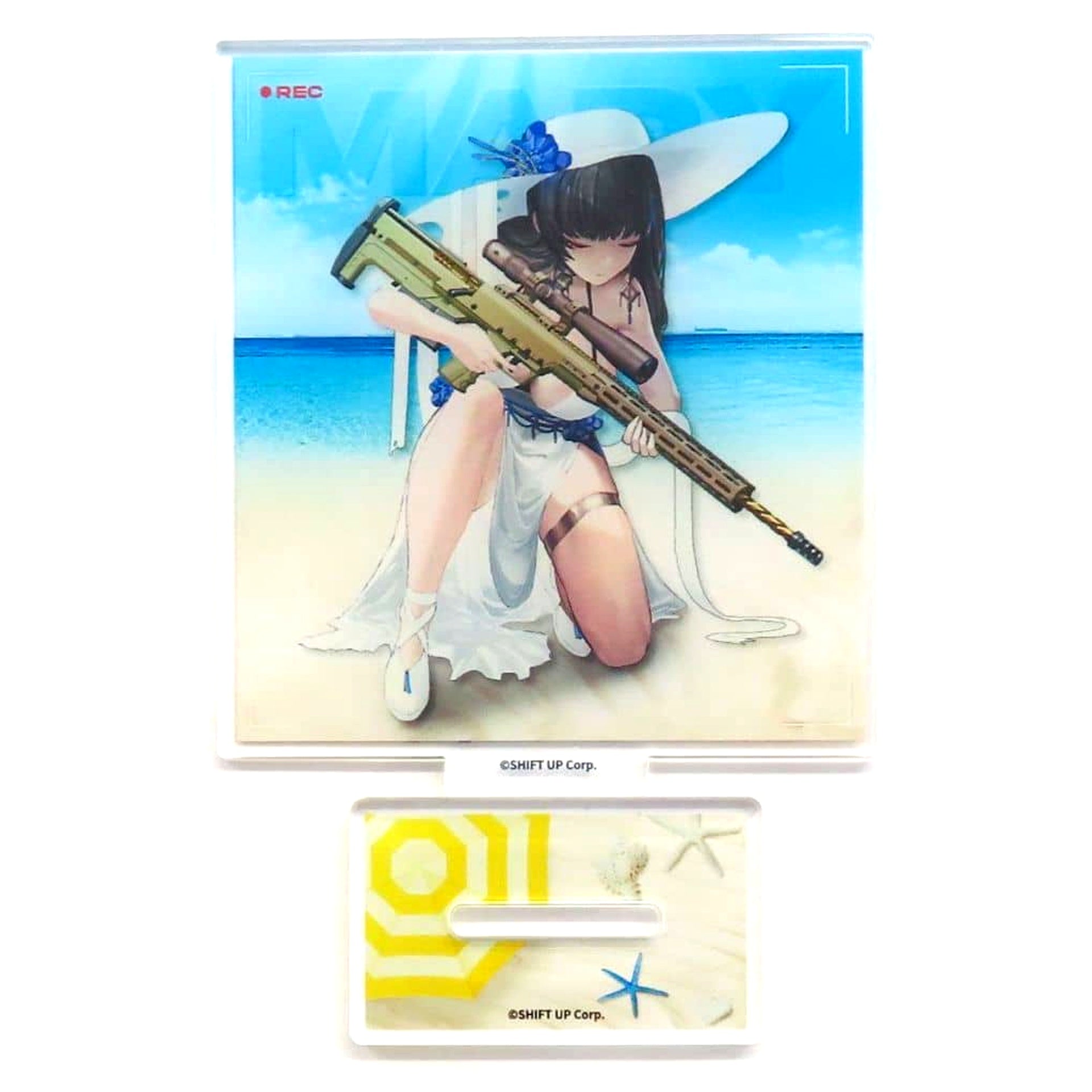 Mary GODDESS OF VICTORY: NIKKE ANIPLUS Collaboration Cafe Summer Illustration Double-Sided Acrylic Stand Korea Limited [USED]
