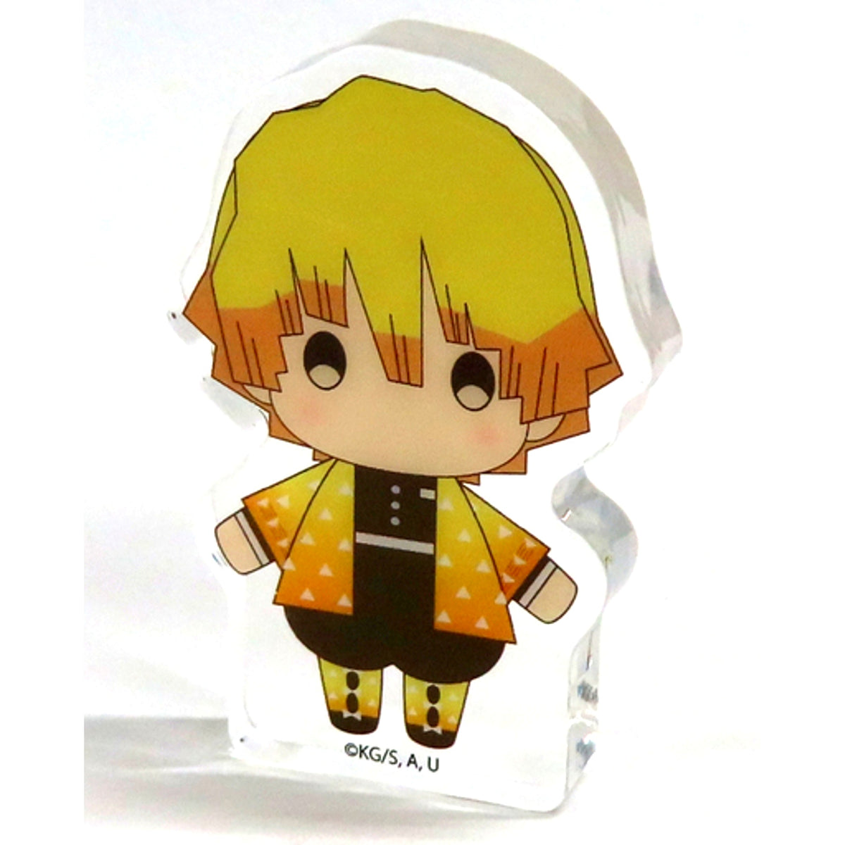 Zenitsu Agatsuma Demon Slayer: Kimetsu no Yaiba Pop-up Shop Kizuna no Kiseki Yurafuwa Art Random Acrylic Block Vol.1 [USED]