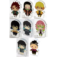 Demon Slayer: Kimetsu no Yaiba Tanjiro Kamado & Others All 8 Types Set Yurafuwa Art Random Acrylic Blocks Vol.1 Pop-Up Shop Bonds of the Tracks Exclusive Acrylic Item [USED]