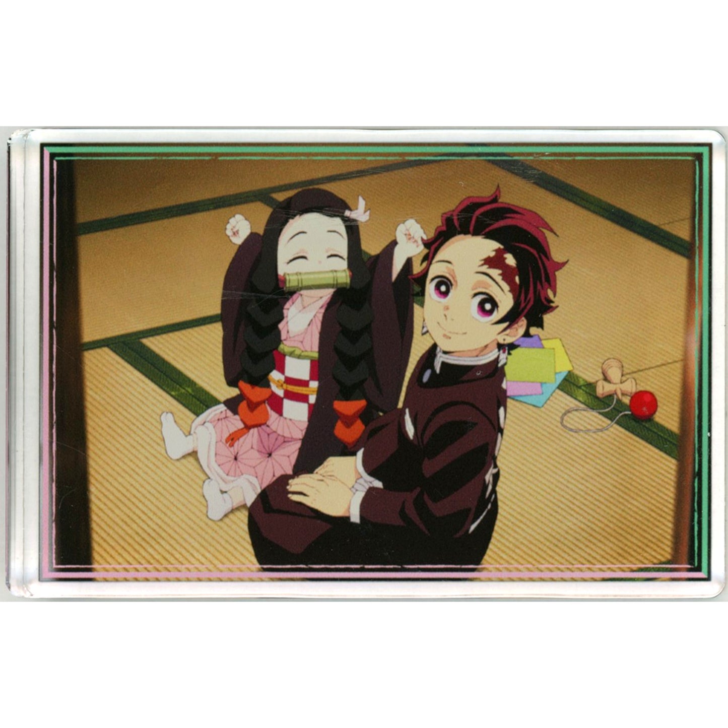 Nezuko Kamado & Tanjiro Kamado - Kendama Kizuna Acrylic Block Demon Slayer: Kimetsu no Yaiba Pop-up Shop Kizuna no Kiseki [USED]