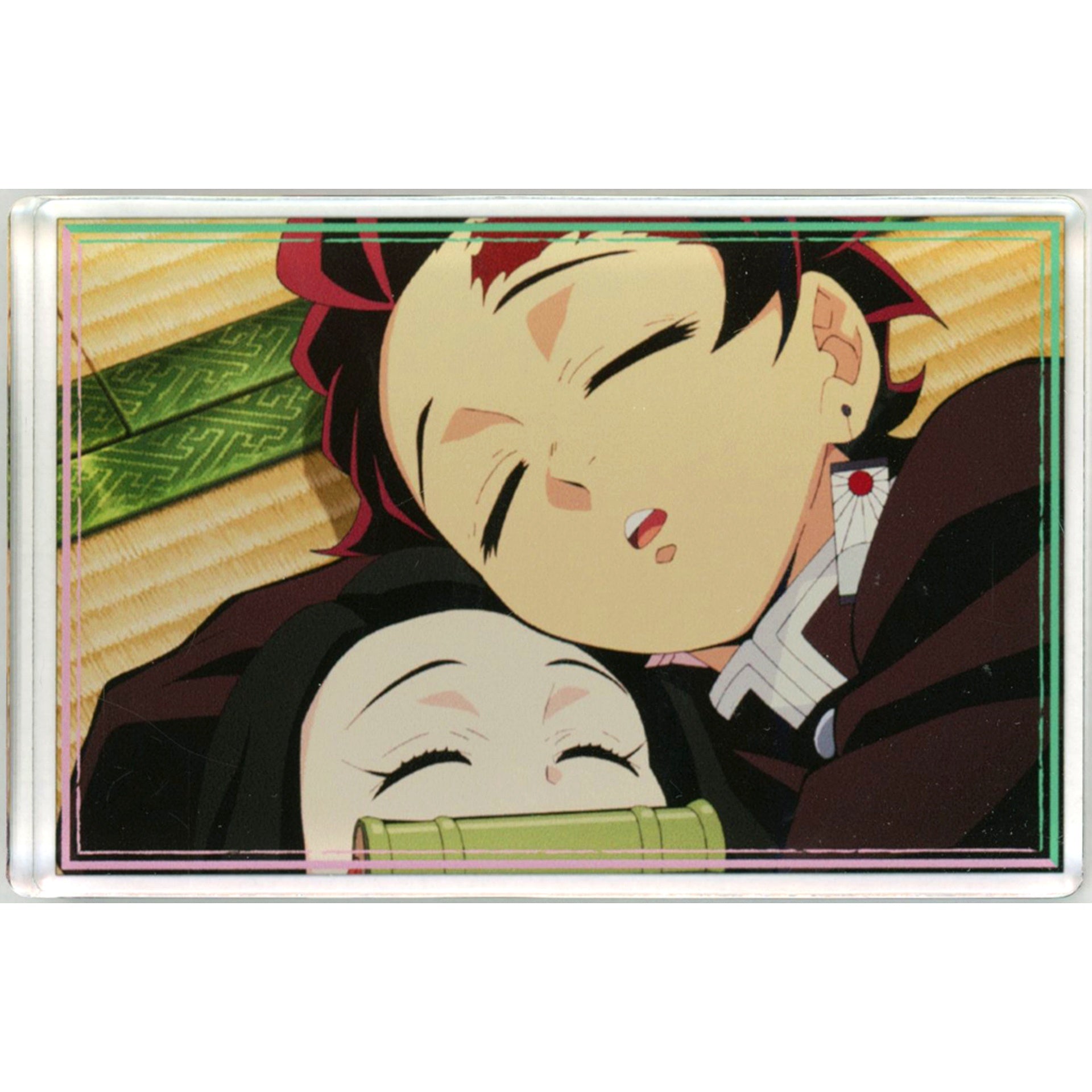 Nezuko Kamado & Tanjiro Kamado - Sleeping Face Kizuna Acrylic Block Demon Slayer: Kimetsu no Yaiba Pop-up Shop Kizuna no Kiseki [USED]