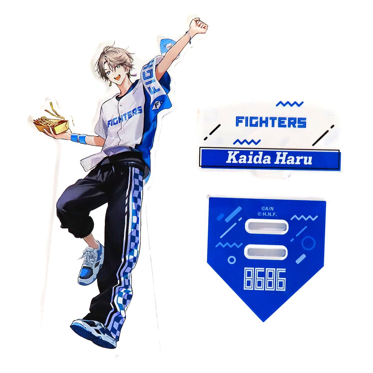 Haru Kaida Hokkaido Nippon Ham Fighters Acrylic Stand Rakuten Collection Pacific League 6 Teams x Virtual YouTuber Nijisanji Online Lottery Pattern A Prize B-1 [USED]