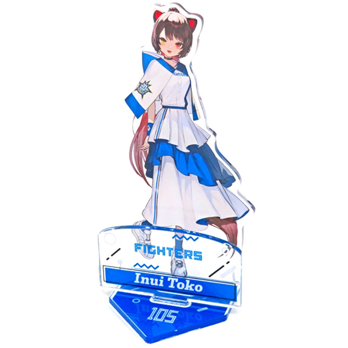 Inui Toko Hokkaido Nippon Ham Fighters Acrylic Stand Rakuten Collection Pacific League 6 Teams x Virtual YouTuber Nijisanji Online Lottery Pattern B Prize B-1 [USED]