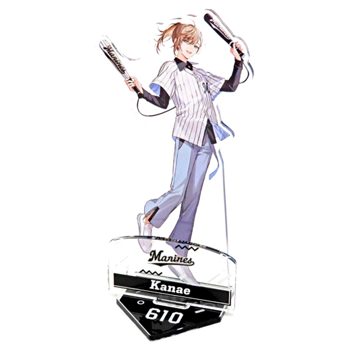 Kanae Chiba Lotte Marines Acrylic Stand Rakuten Collection Pacific League 6 Teams x Virtual YouTuber Nijisanji Online Lottery Pattern B Prize B-4 [USED]