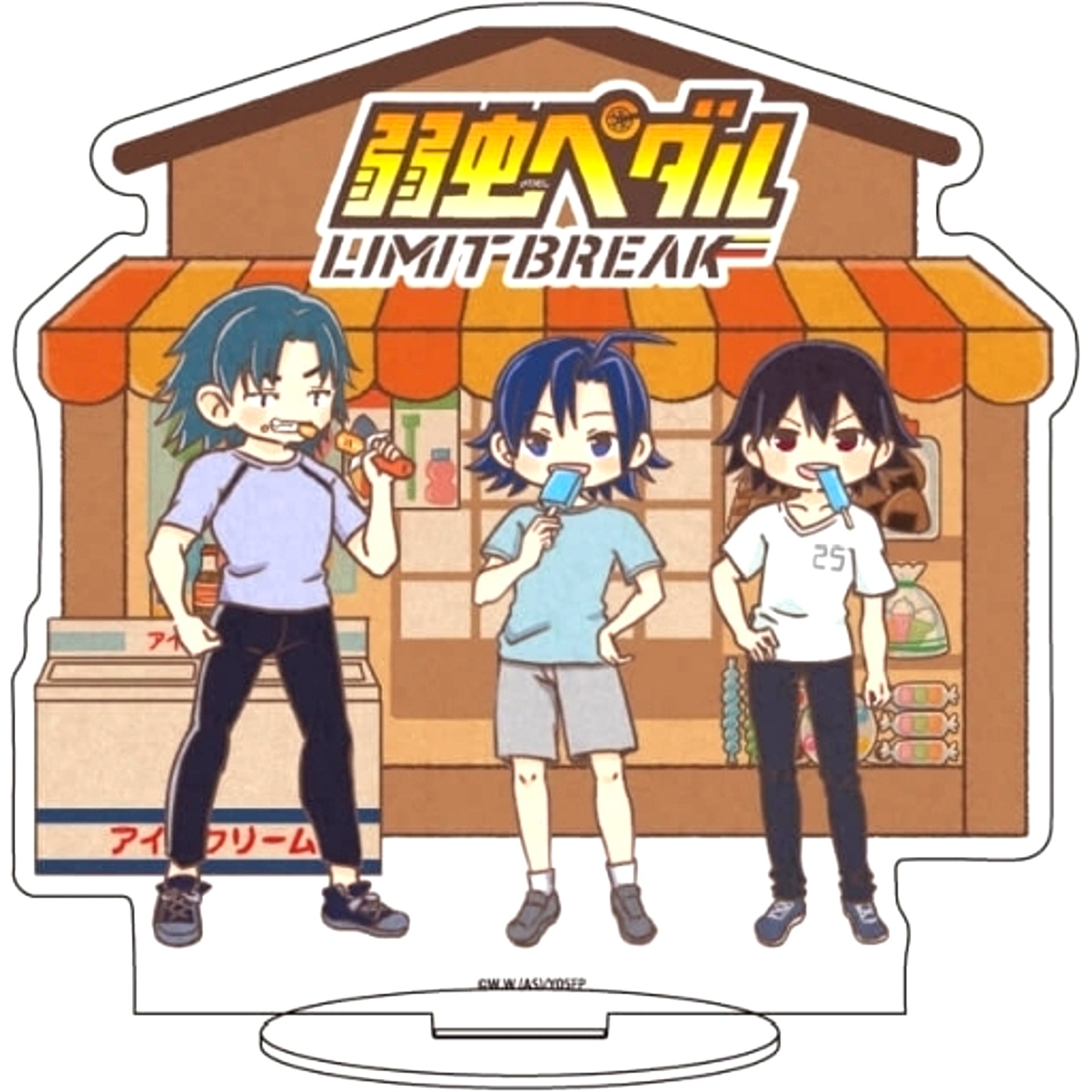 Sangaku Manami & Masakiyo Dobashi & Yuto Shinkai 15. Retro Art Illustration Character Acrylic Figure Yowamushi Pedal LIMIT BREAK [USED]