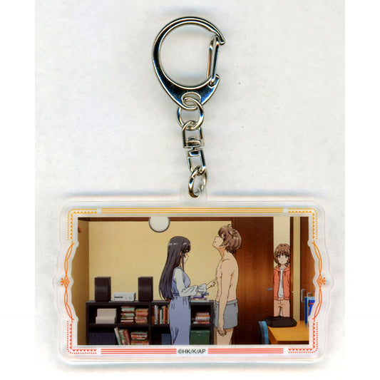 Mai Sakurajima & Sakuta Azusagawa & Kaede Azusagawa Scene Shot C-9 Prize Kujibikido Rascal Does Not Dream of a Sister Venturing Out Online Kuji Acrylic Keychain [USED]