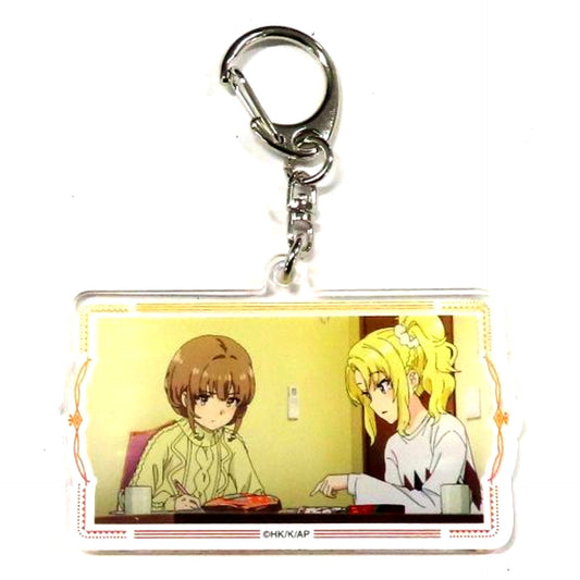 Kaede Azusagawa & Nodoka Toyohama Scene Shot C-10 Prize Kujibikido Rascal Does Not Dream of a Sister Venturing Out Online Kuji Acrylic Keychain [USED]
