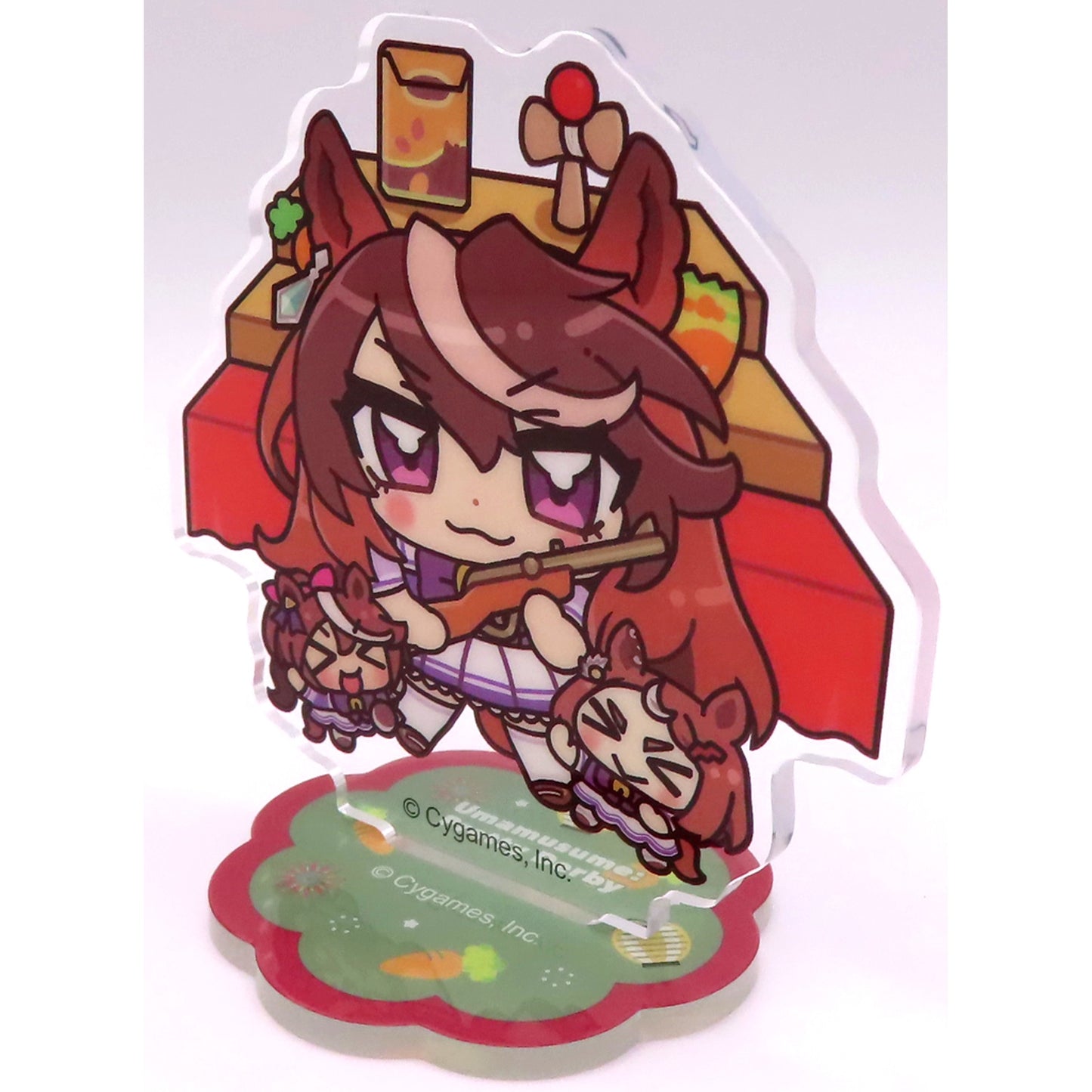 Symboli Rudolf & Tokai Teio & Tsurumaru Tsuyoshi Uma Musume Pretty Derby Trading Acrylic Stand Spring Summer Together with Plush POP UP STORE in Marui Spring Summer Autumn Winter Together with Plush [USED]