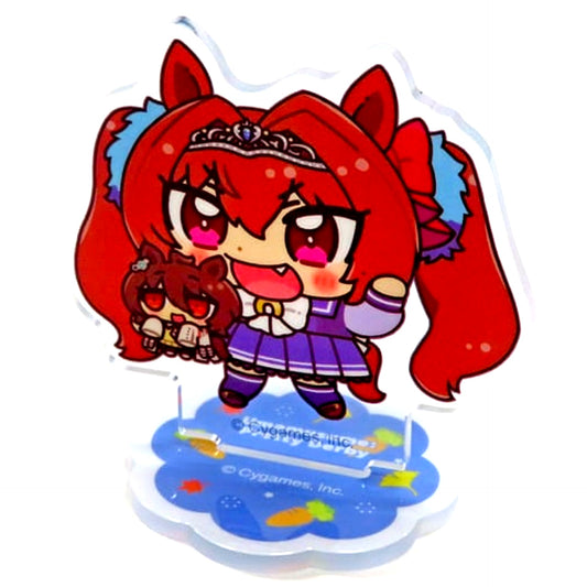 Daiwa Scarlet & Agnes Tachyon Uma Musume Pretty Derby POP UP STORE in Marui All Seasons Together with Plush Toys Trading Acrylic Stand Autumn and Winter Together with Plush Toys [USED]