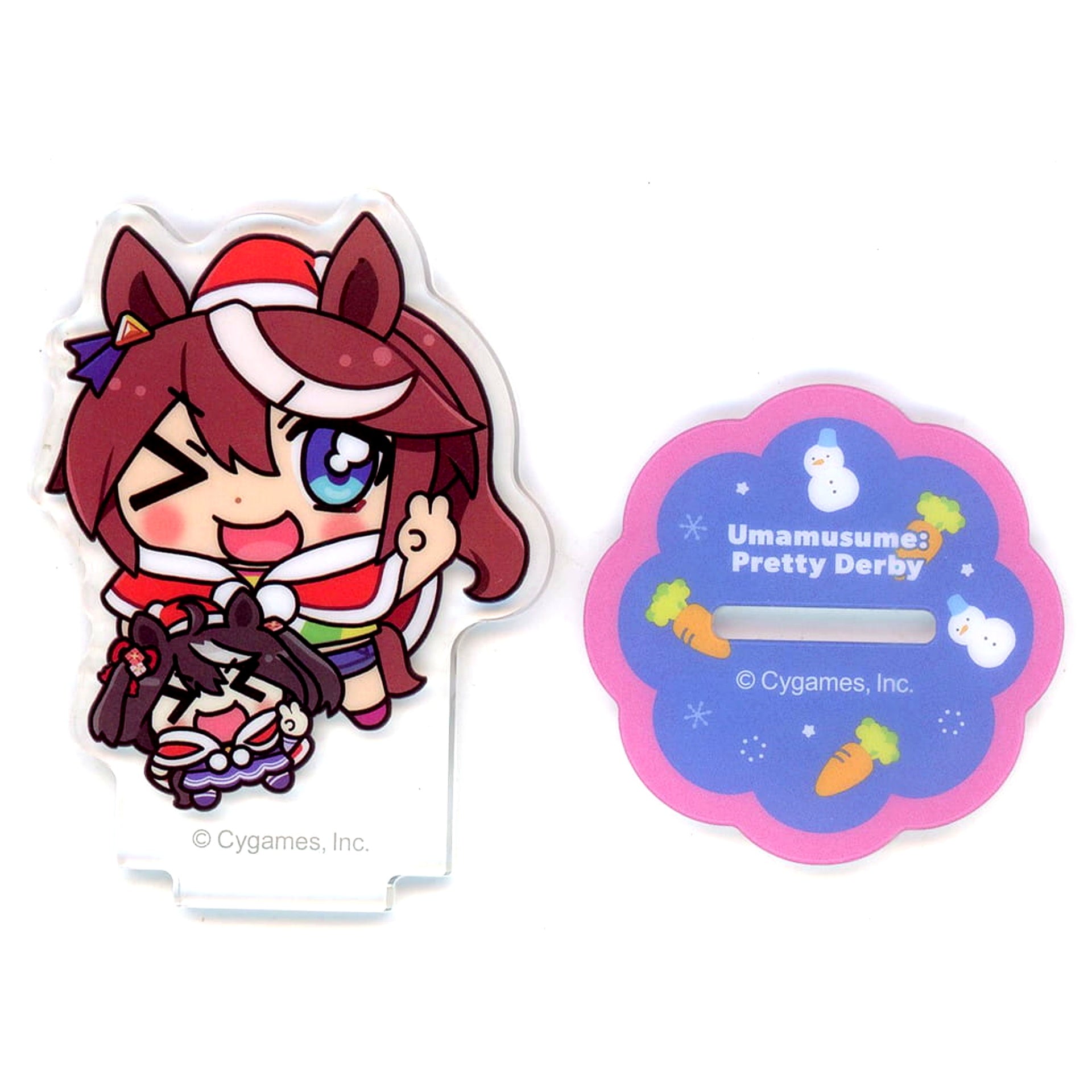 Tokai Teio & Kitassan Black Uma Musume Pretty Derby POP UP STORE in Marui All Seasons Together with Plush Toys Trading Acrylic Stand Autumn and Winter Together with Plush Toys [USED]