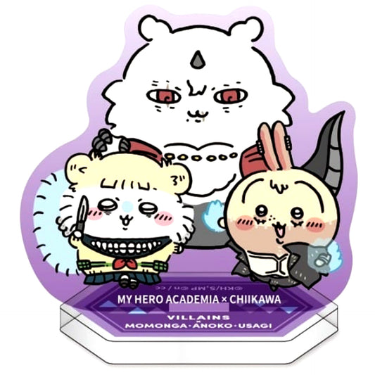 Villains x Momonga Anoko Usagi Acrylic Stand Keychain My Hero Academia x Chiikawa Market Kuji POP UP STORE [USED]