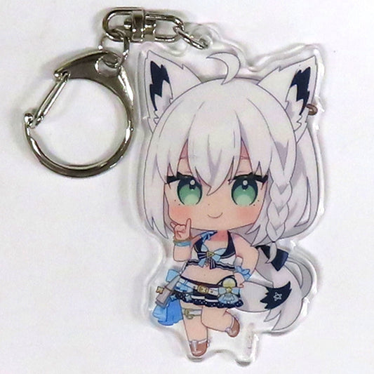 Shirakami Fubuki Hololive Summer 2023 Mini Character Acrylic Keychain Summer Splash Party C102 [USED]