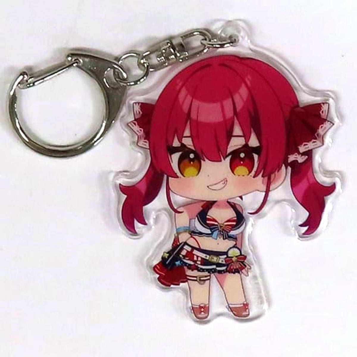 hololive Houshou Marine hololive Summer 2023 Chibi Acrylic Keychain Summer Splash Party C102 Goods [USED]