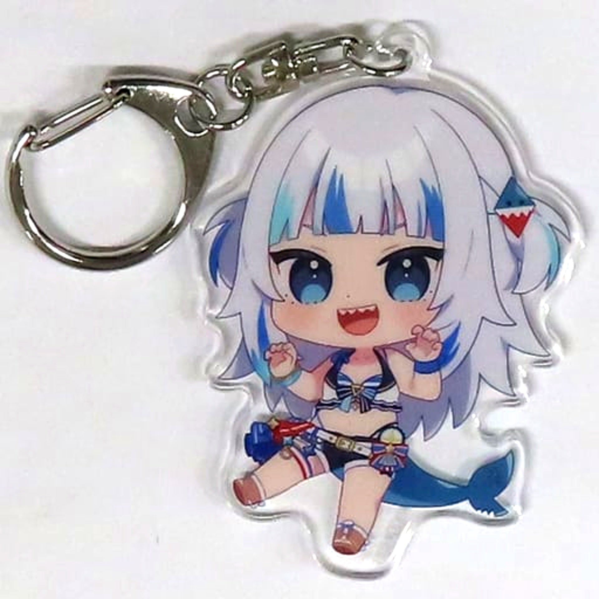 Virtual YouTuber hololive Gawr Gura hololive Summer 2023 Chibi Acrylic Keychain Summer Splash Party Comic Market 102 Goods [USED]