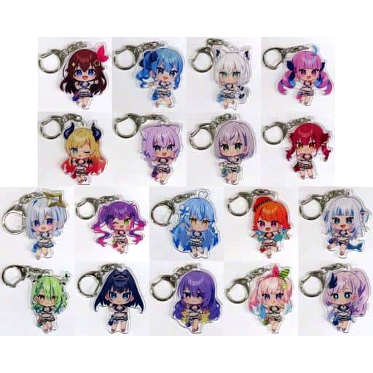 Virtual YouTuber hololive hololive Summer 2023 Chibi Acrylic Keychain Summer Splash Party Comic Market 102 Goods Complete Set of 18 [USED]