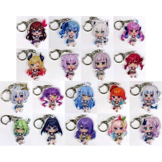 Virtual YouTuber hololive hololive Summer 2023 Chibi Acrylic Keychain Summer Splash Party Comic Market 102 Goods Complete Set of 18 [USED]