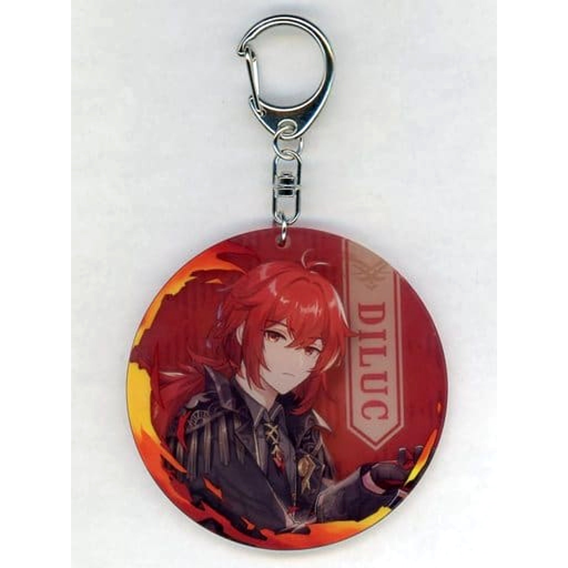 Genshin Diluc Acrylic Keychain China Collaboration Cafe Exclusive Keychains [USED]