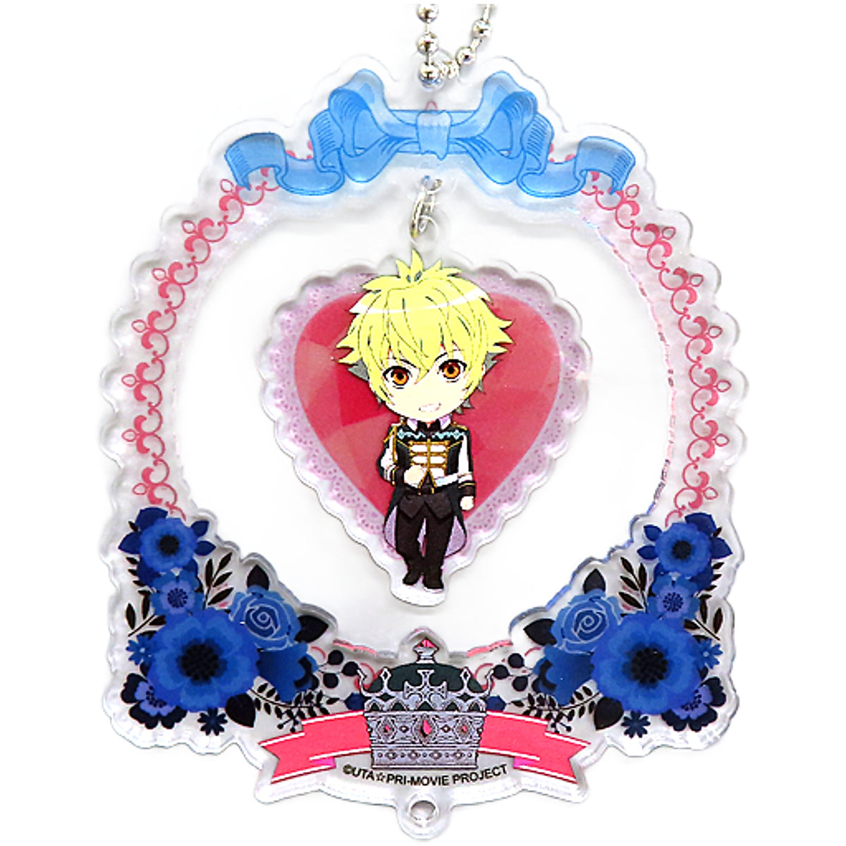Uta no Prince Sama Movie: Maji Love Kingdom Yamato Hyuga Flower Ring Acrylic Keychain China Limited Keychains [USED]