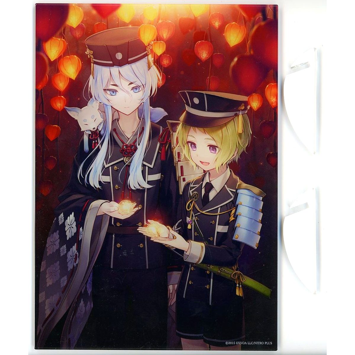 Hakusan Yoshimitsu & Mouri Toushirou Touken Ranbu ONLINE 6th Anniversary Celebration Art Acrylic Item Art Plate [USED]