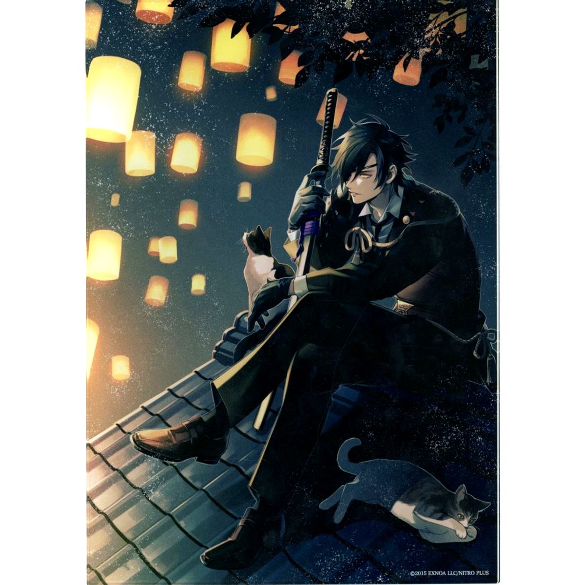 Shokudaikiri Mitsutada Touken Ranbu ONLINE 6th Anniversary Celebration Art Acrylic Item Art Plate [USED]