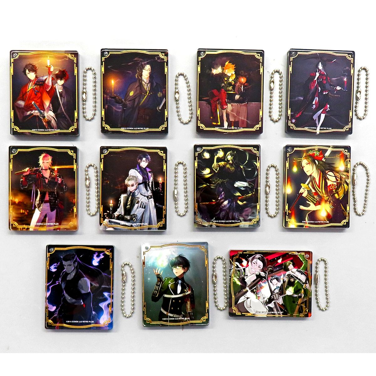 Set of 11 Touken Ranbu ONLINE 6th Anniversary Commemorative Painting Acrylic Art Block Collection Vol. 3 [USED]