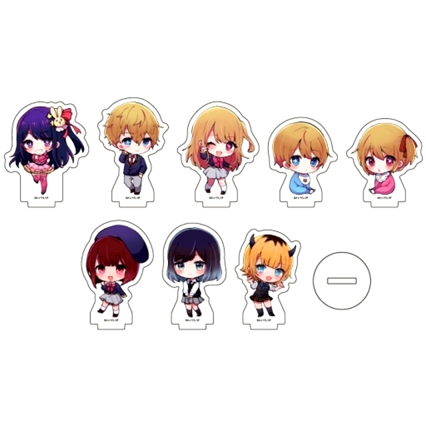 Set of 8 Oshi no Ko Acrylic Petit Stand 01 Mini Character Illustration [USED]