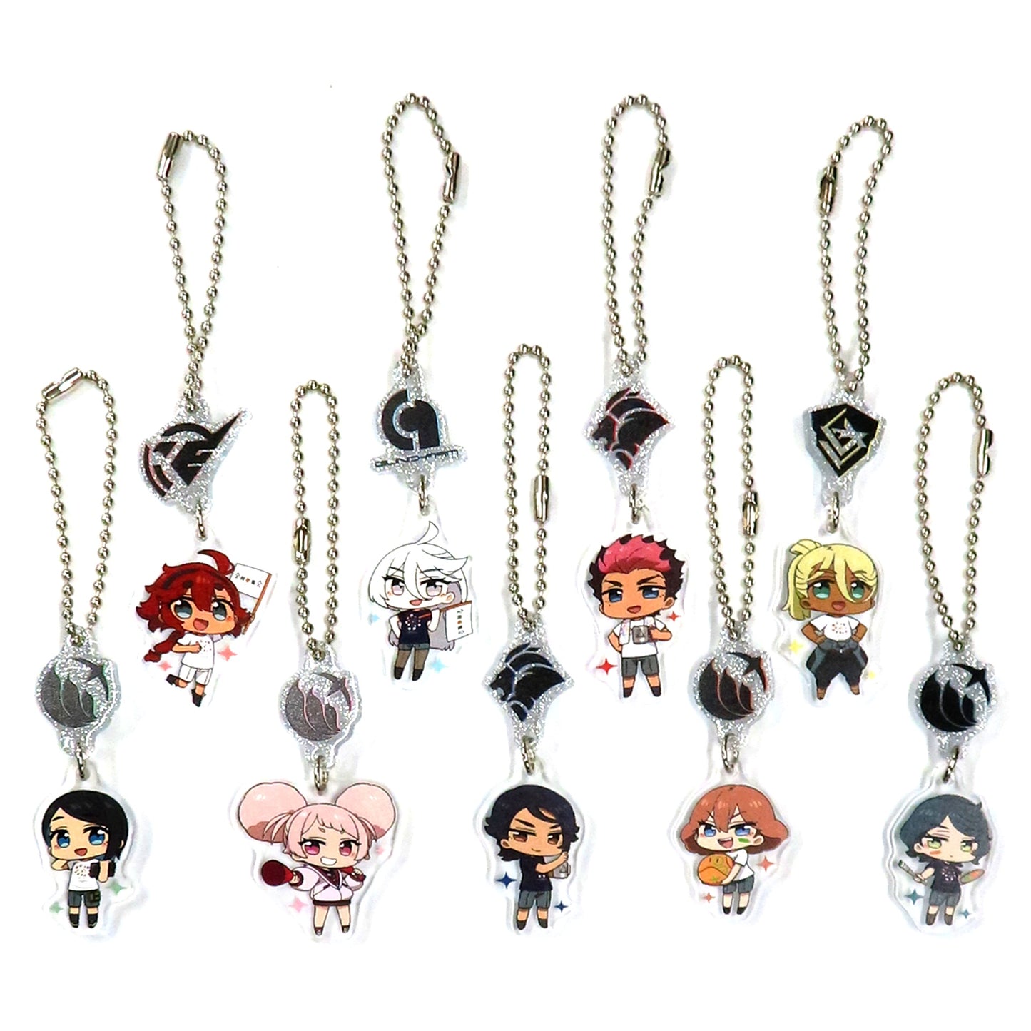 Set of 9 Mobile Suit Gundam The Witch from Mercury Fes Asticassia School Assembly Trading Mini Acrylic Charm [USED]