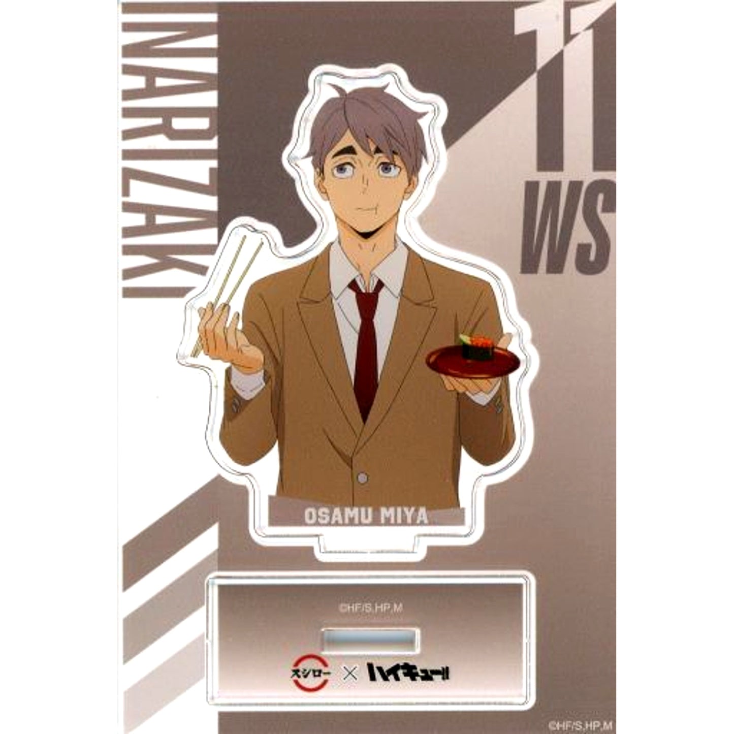 Osamu Miya Collabo Newly Drawn Acrylic Stand Sushiro x Haikyu!! To the Top of Delicious at Sushiro!! First Half Collabo Newly Drawn Acrylic Stand Included Takeout Set Order Bonus [USED]