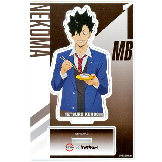 Tetsuro Kuroo Collabo Newly Drawn Acrylic Stand Sushiro x Haikyu!! To the Top of Delicious at Sushiro!! 2nd Half Collabo Newly Drawn Acrylic Stand Takeout Set Order Bonus [USED]