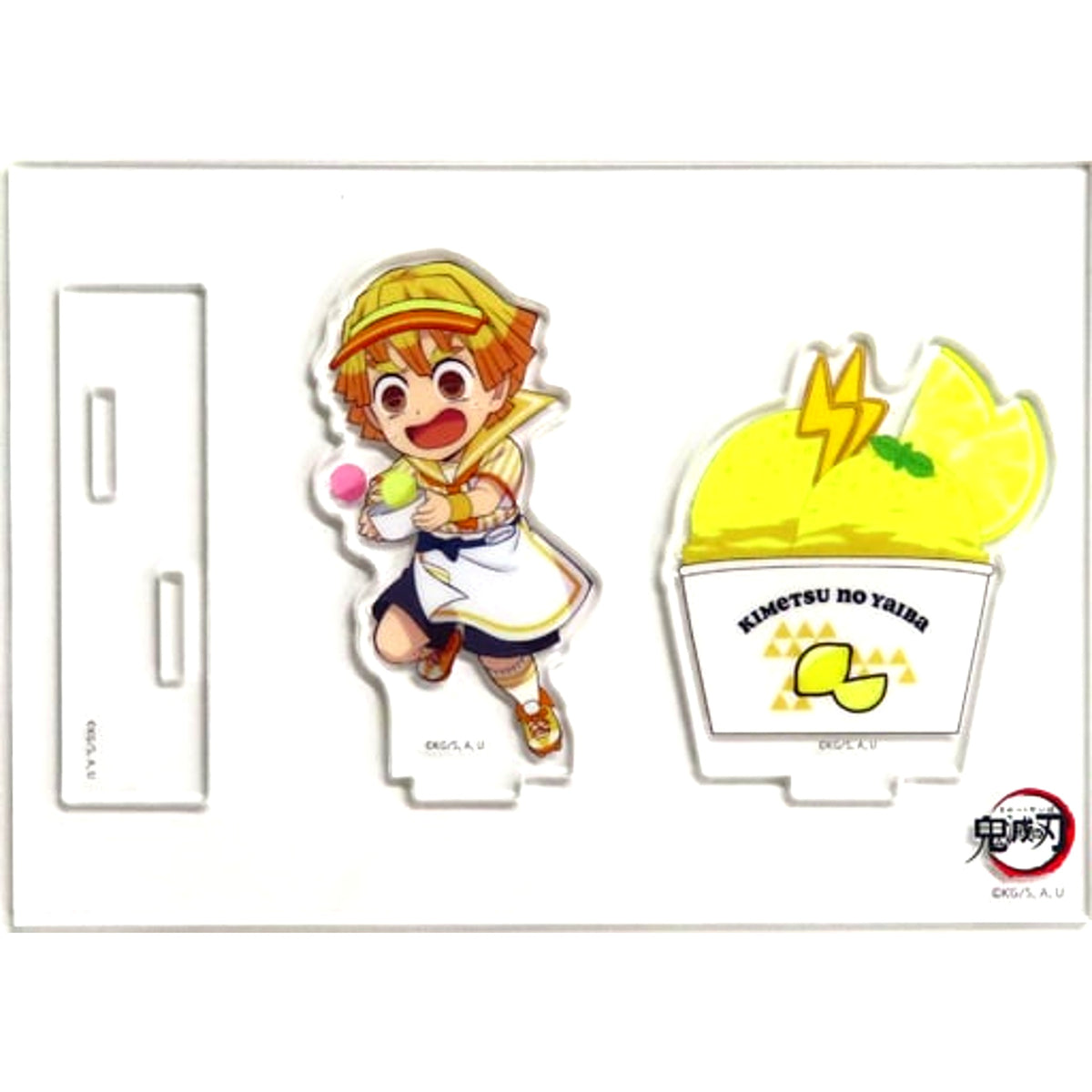 Zenitsu Agatsuma A Random Acrylic Stand Demon Slayer x ufotable Cafe / Machi Asobi CAFE Ice Cream Cafe 2023 [USED]