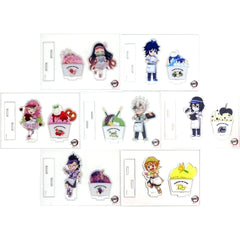 Demon Slayer: Kimetsu no Yaiba Nezuko Kamado & Others All 7 Types Set Random Acrylic Stand A Ufotable Cafe Machi Asobi Cafe Ice Cream Cafe 2023 Limited Acrylic Stands [USED]