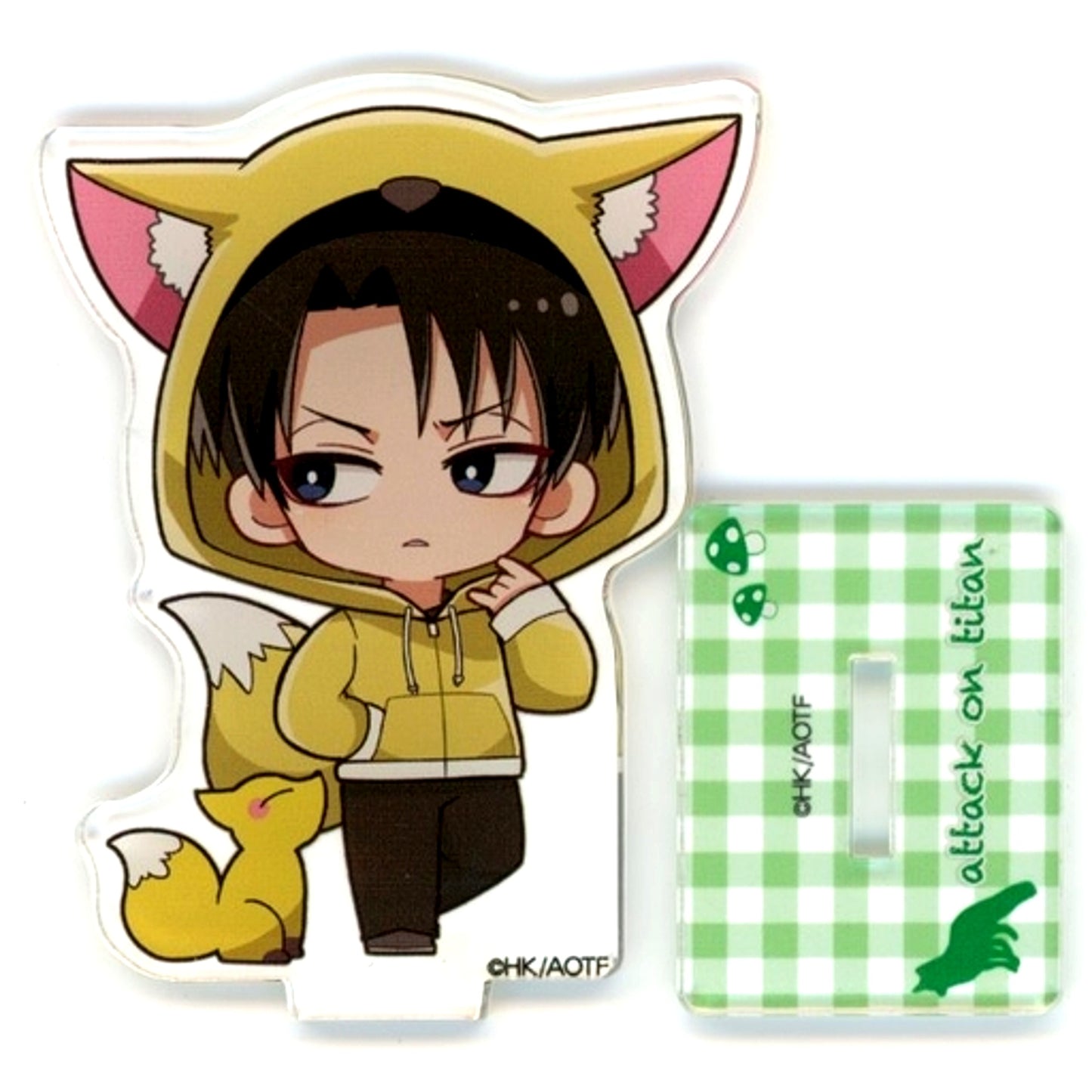 Levi Ackerman Attack on Titan PRINCESS CAFE Kemomimi Parka Acrylic Stand Single Item [USED]
