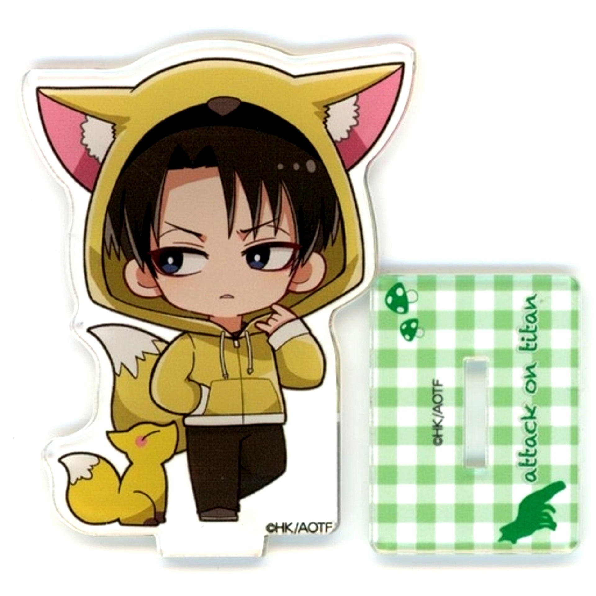 Levi Ackerman Attack on Titan PRINCESS CAFE Kemomimi Parka Acrylic Stand Single Item [USED]