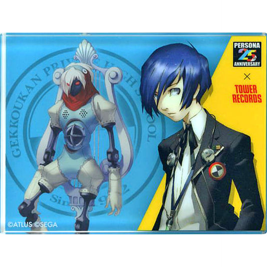 Protagonist Persona 3 Persona 25th Anniversary x TOWER RECORDS Acrylic Block [USED]