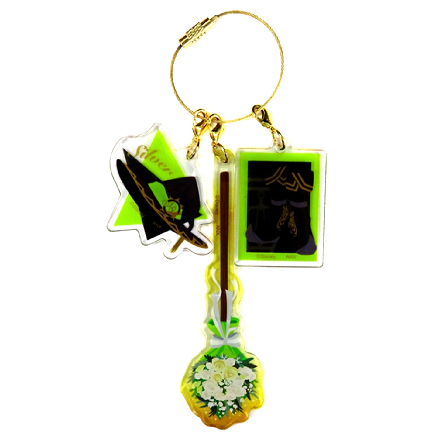 Silver Disney Twisted Wonderland Broom Birthday Wire Acrylic Charm Birthday Goods [USED]
