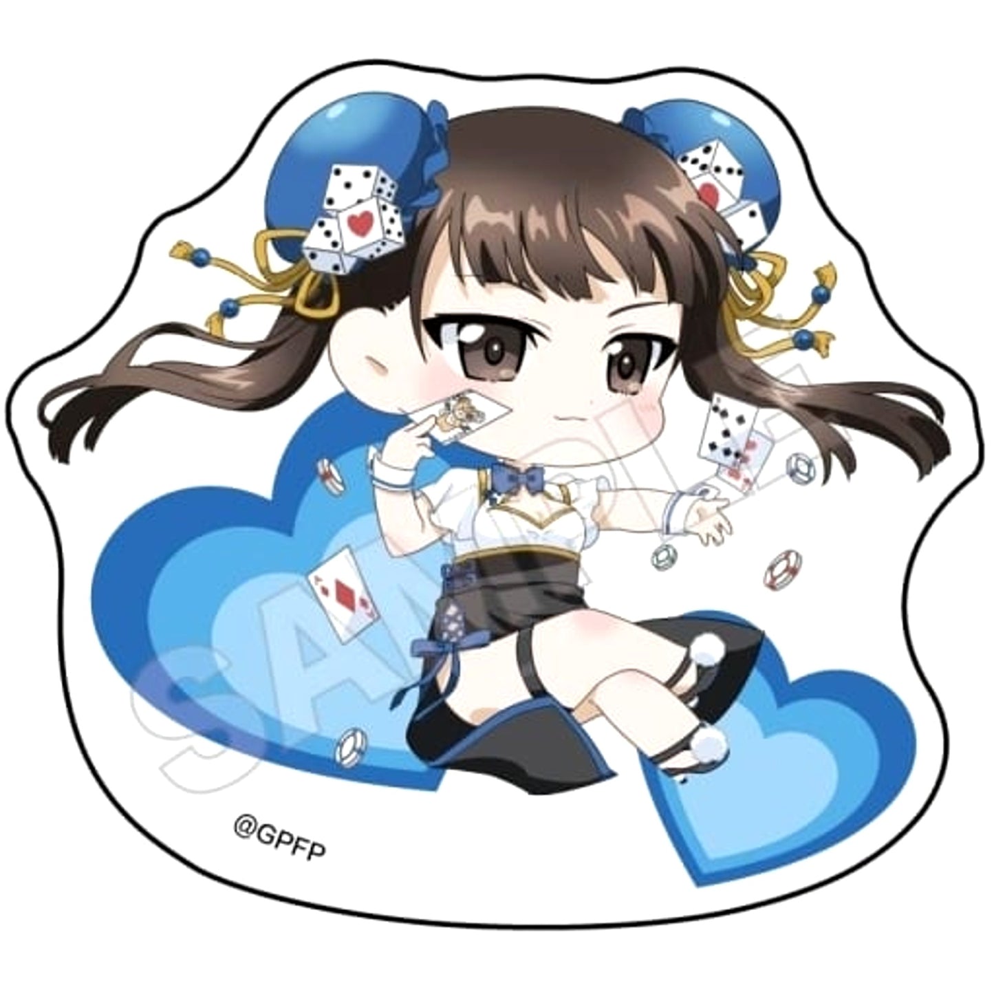Girls und Panzer das Finale Nisizumi Shiho Mochikko Casino Acrylic Mascot Acrylic Item [USED]