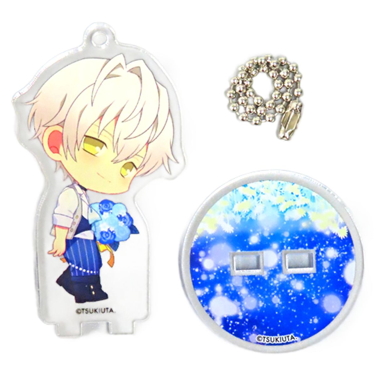 Tsukiuta. Shun Shimotsuki 10th Anniversary Project Trading Acrylic Stand Keychain Duet Cd Ver. animatecafe Tsukiuta. 10th Anniversary Cafe 2023 in July Limited Keychains [USED]