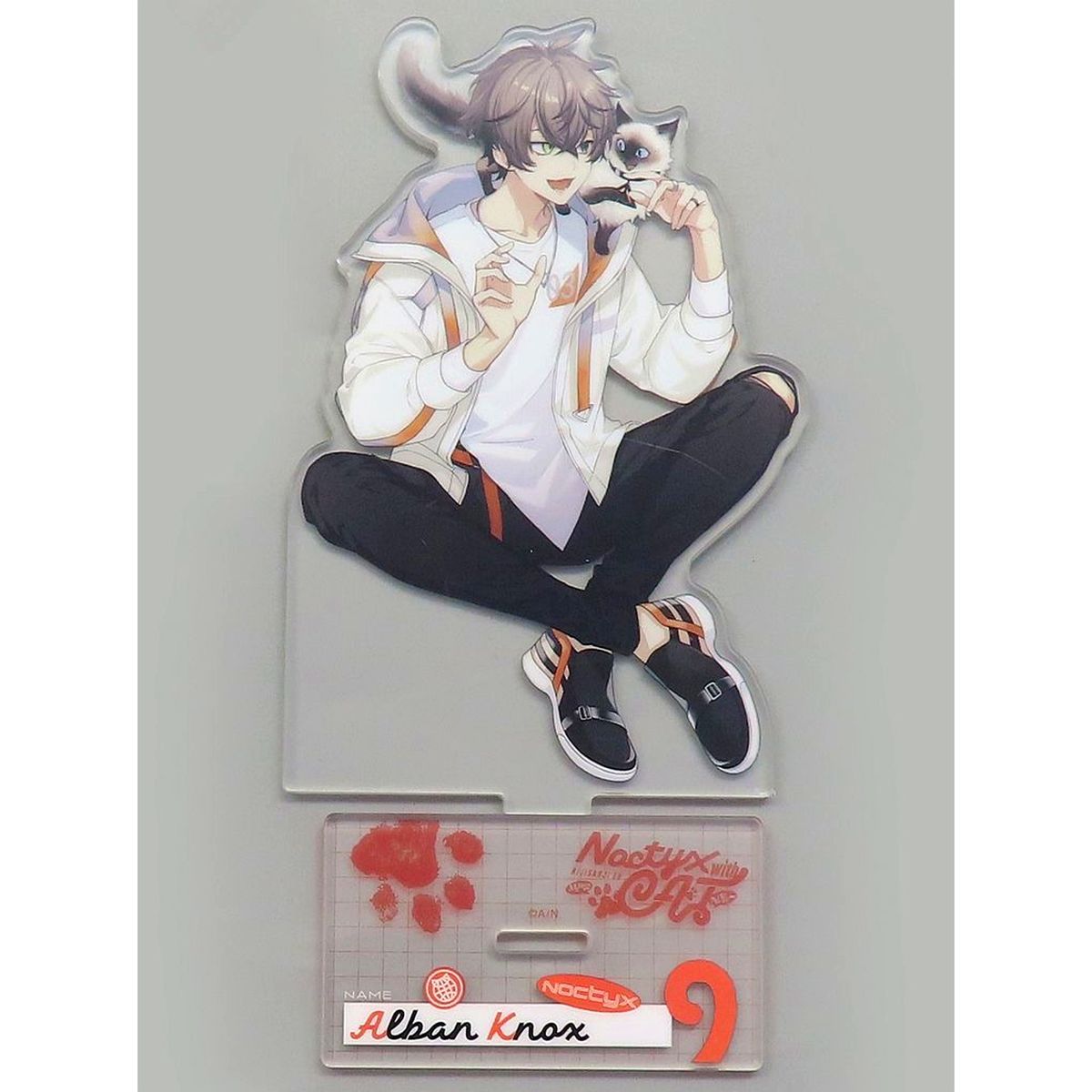 Alban Knox Noctyx with Cat Virtual YouTuber Nijisanji Acrylic Stand NIJISANJI EN [USED]