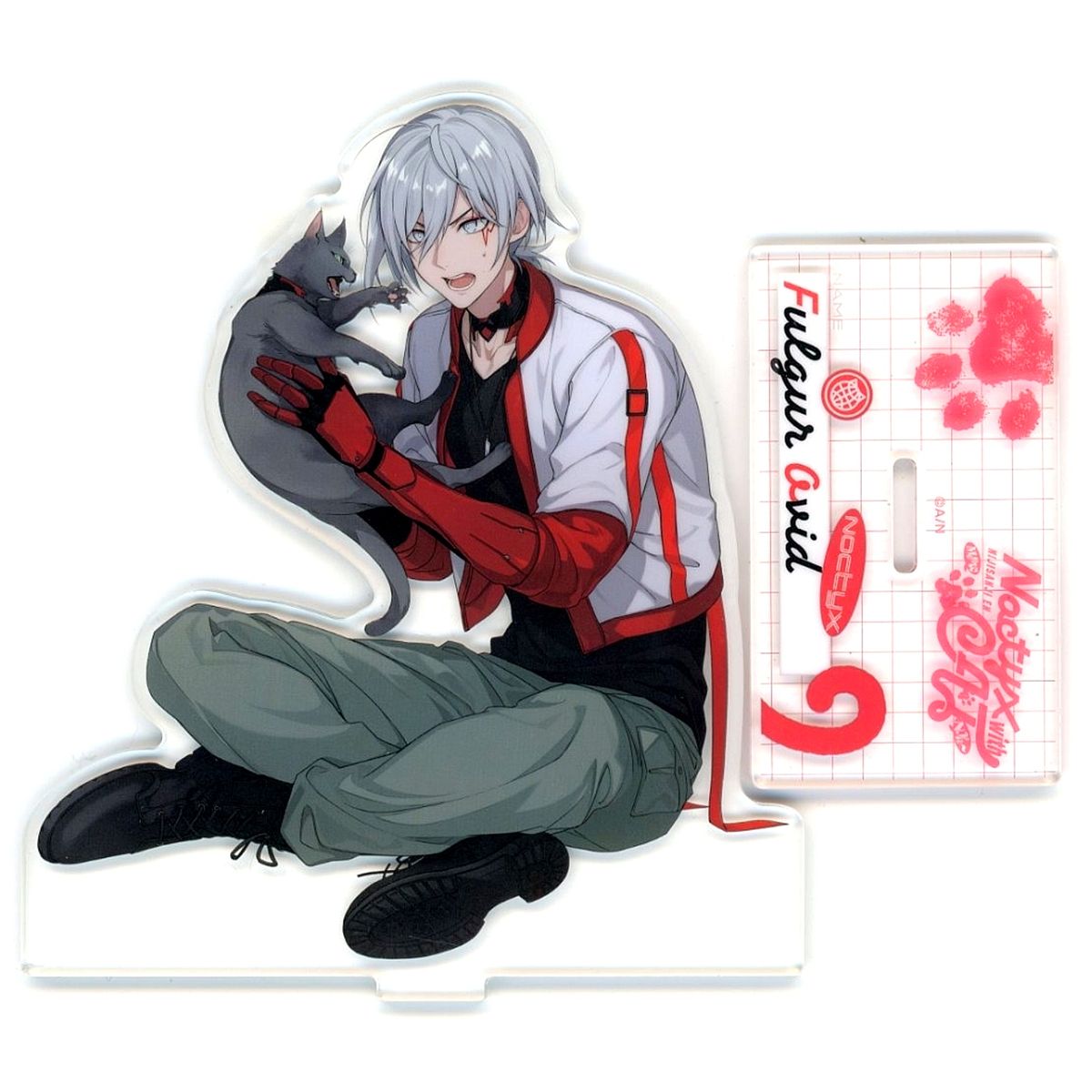 Fulgur Ovid Noctyx with Cat Virtual YouTuber Nijisanji Acrylic Stand NIJISANJI EN [USED]