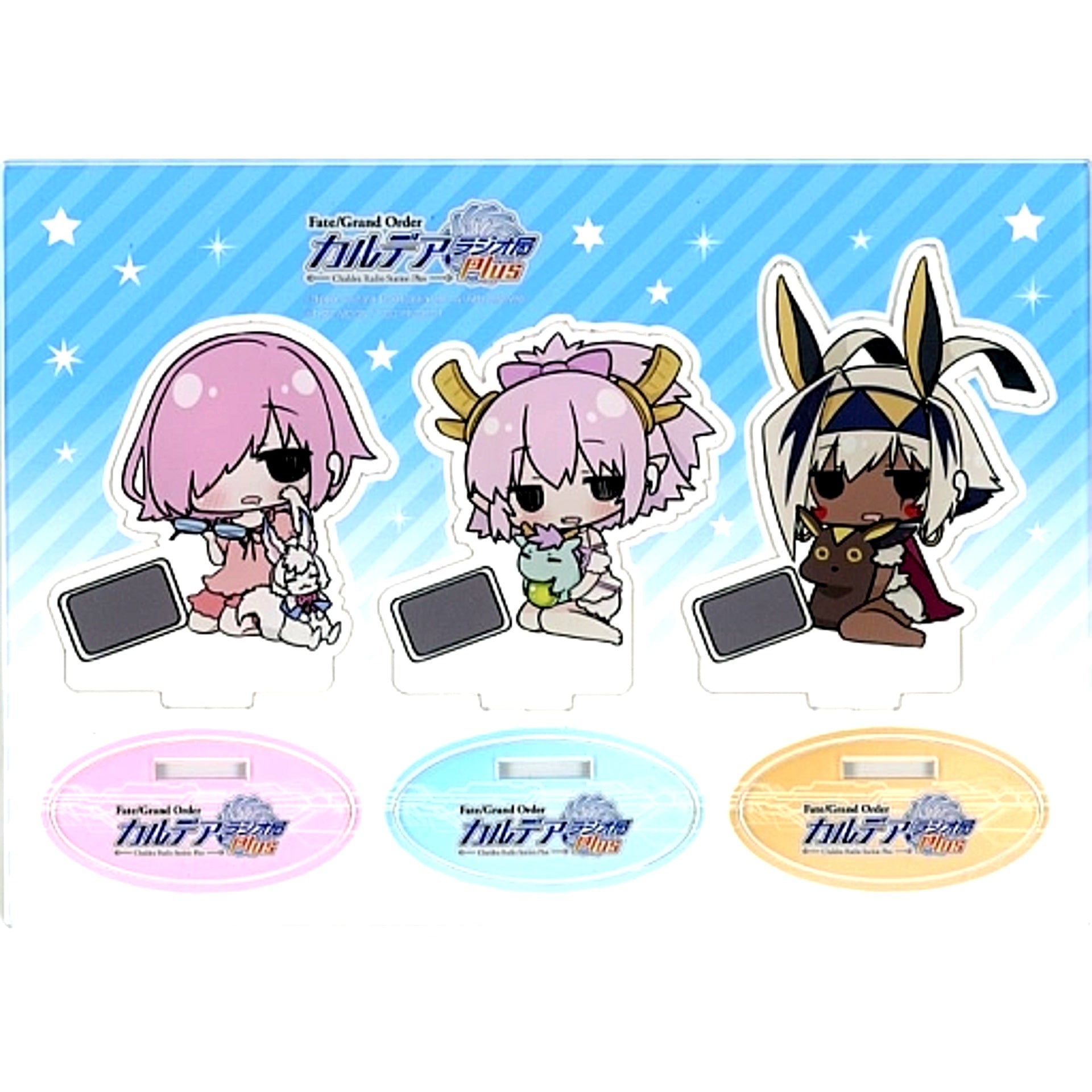Mash Kyrielight and Elizabeth Bathory and Nitocris Pajama Ver. Fate/Grand Order Chaldea Radio Station Plus Acrylic Stand Set [USED]