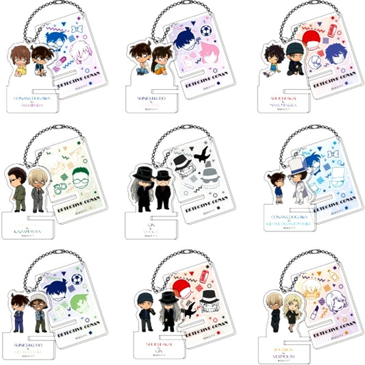Set of 9 Detective Conan Mini Smartphone Stand Keychain Collection [USED]